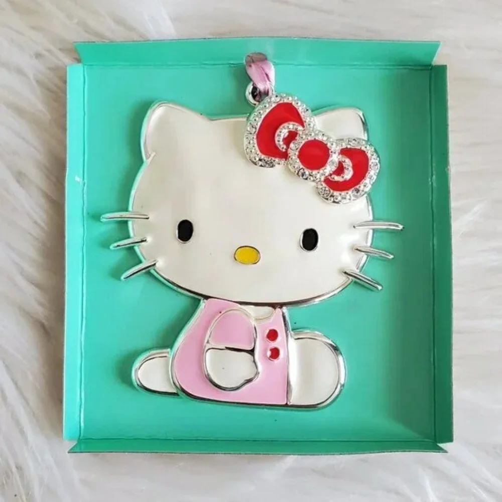 Hello Kitty Collectible Ornament Wearing Pink Dress & A Red Bow